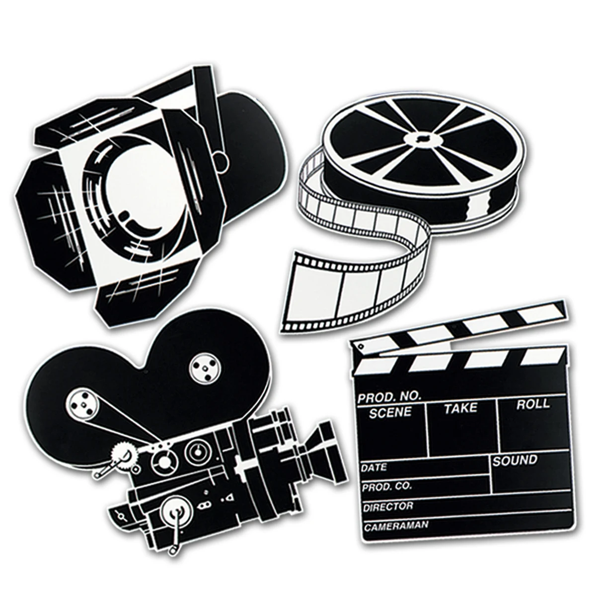 Black & White Movie Set Cutouts 1