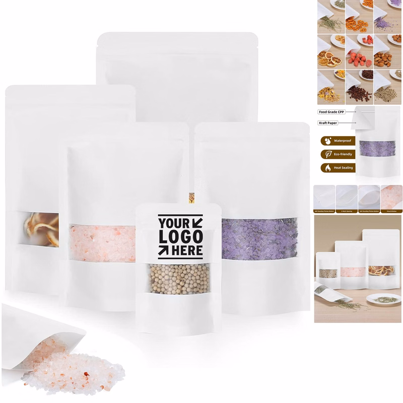 Small Kraft Paper Bags with Clear Window
