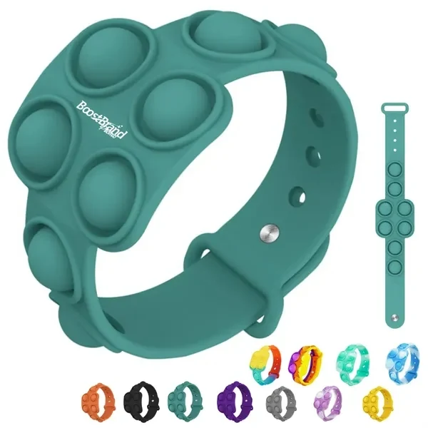 Custom Wearable Silicone Pop Bubble Fidget Wristband — Stress Relief Accessory 1