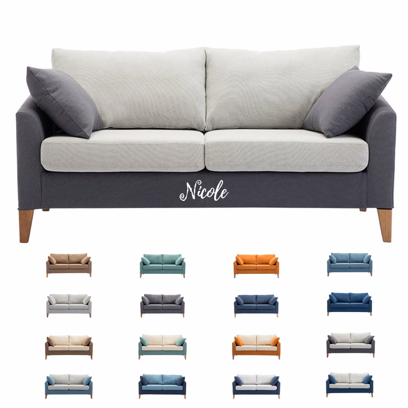 Blended Fabric Two Seater Sofa