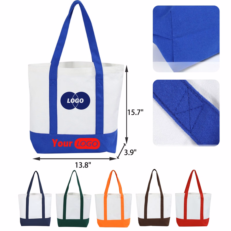 MOQ 30 PCS Durable Colorful Canvas Tote Bag
