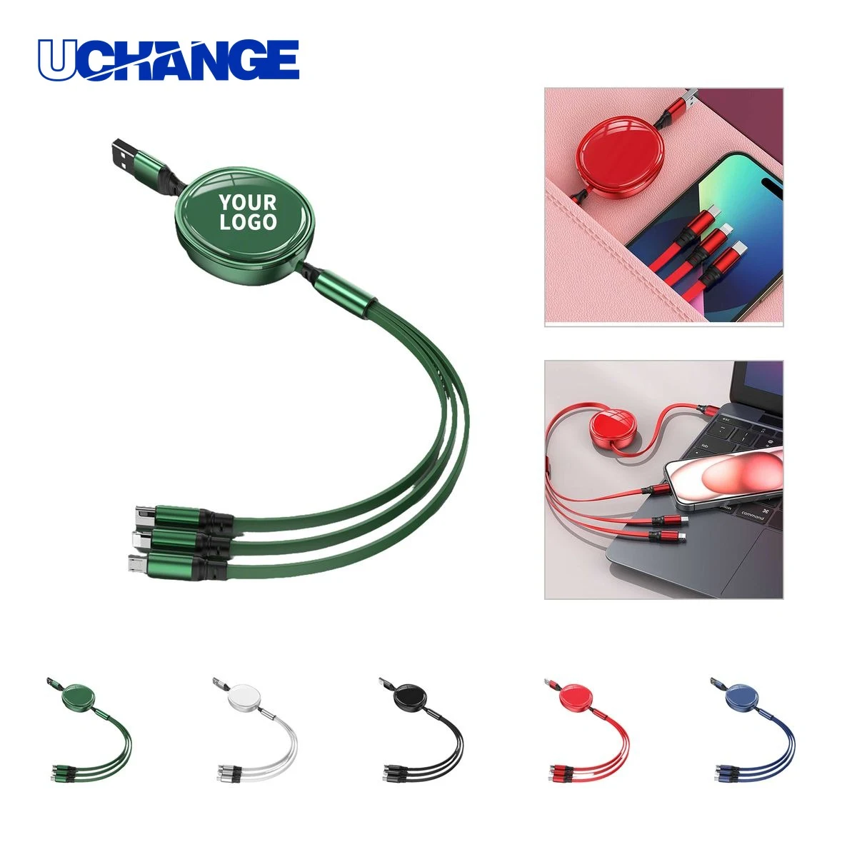 Retractable Three In One Charging Cable Adjustable 1