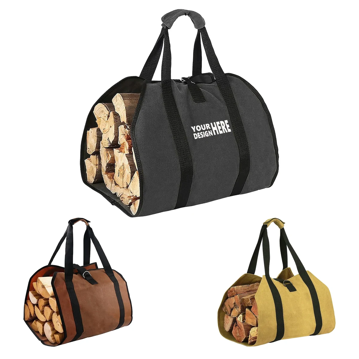 Outdoor Firewood Tote Bag, custom tote bag with logo imprint 1