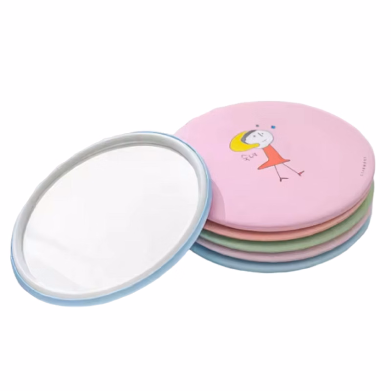 Round Tin Compact Makeup Mirror