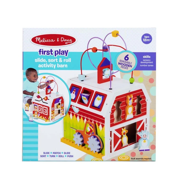 Melissa & Doug Slide Sort & Roll Activity Barn - 12M+ 1