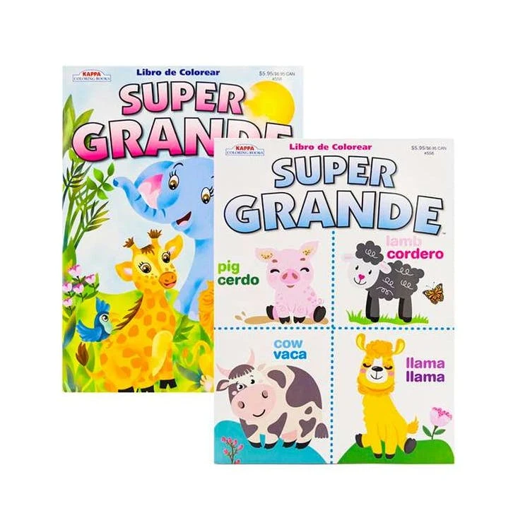Super Grande Bilingual Coloring Books 80 Pages 1