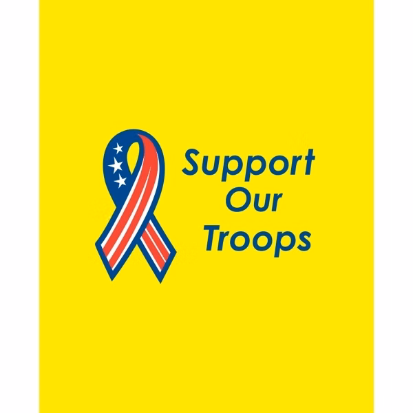 Support Our Troops Garden Flag
