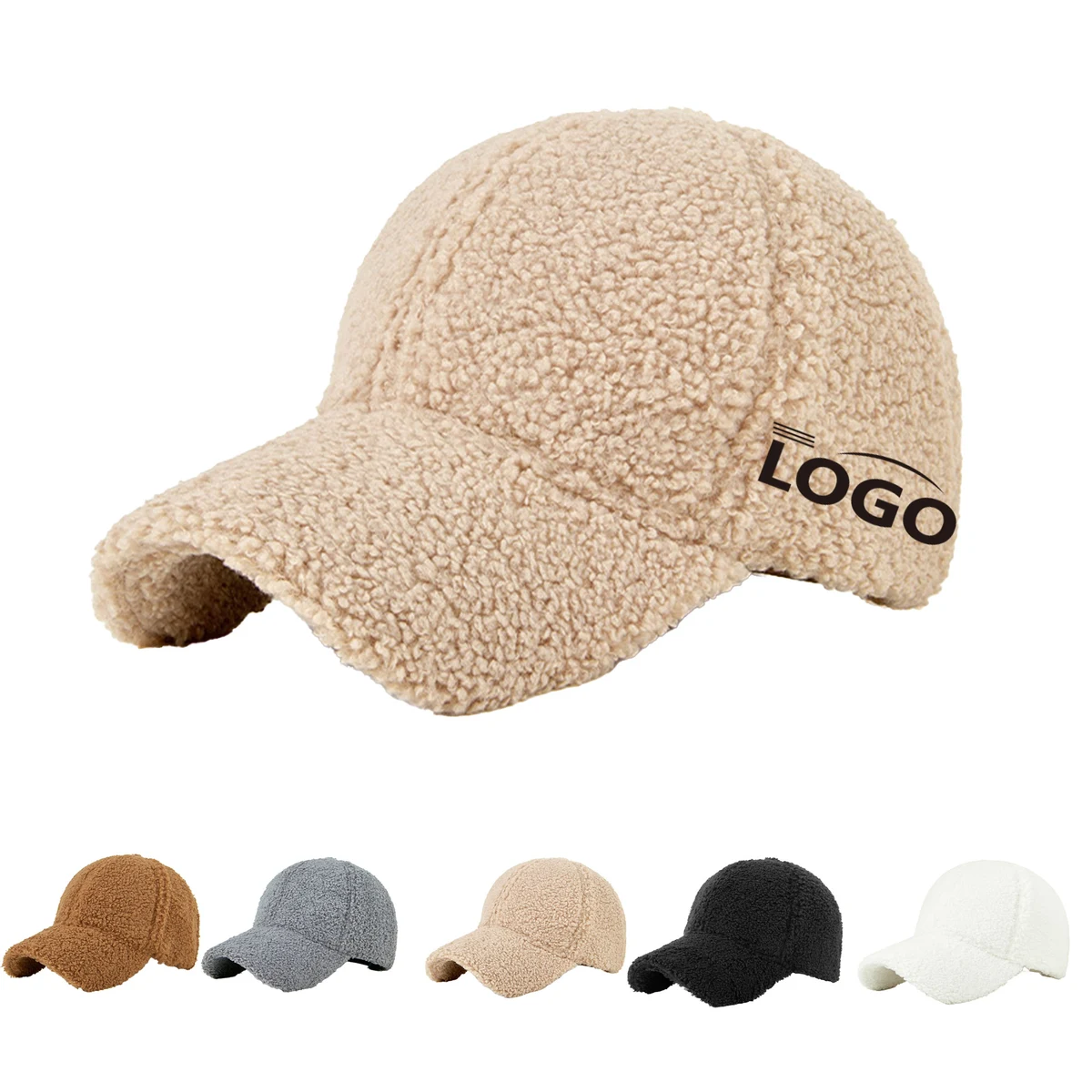 Plush Lamb Fleece Baseball Cap 1