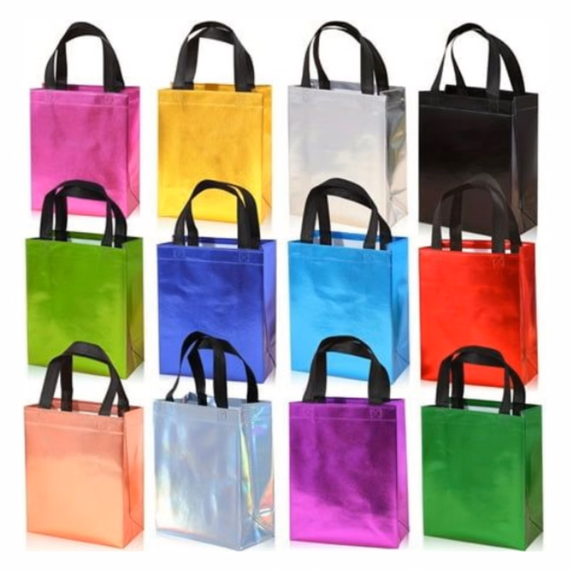 Nonwoven 8"L x 4"W x 10"H Laser Laminating Tote Bag