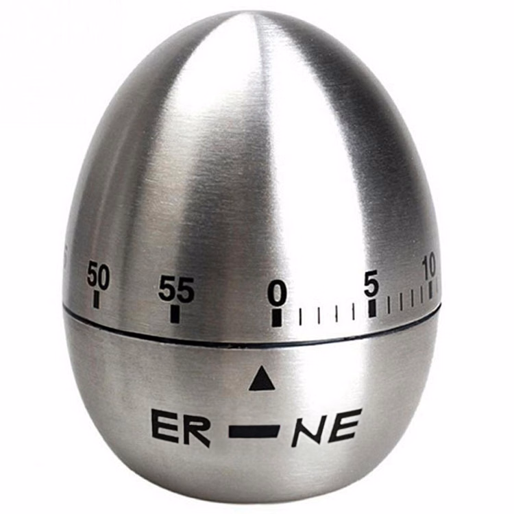 Stainless Steel Winding 60 Min Egg Timer