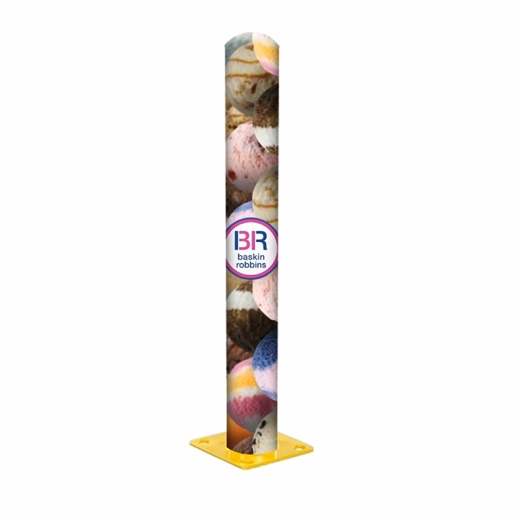 Bollard pole sleeve Cover - 4.5"Dia x 60"H