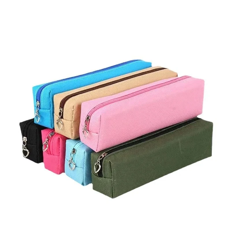 Basic Zipper Canvas Pencil Case 1