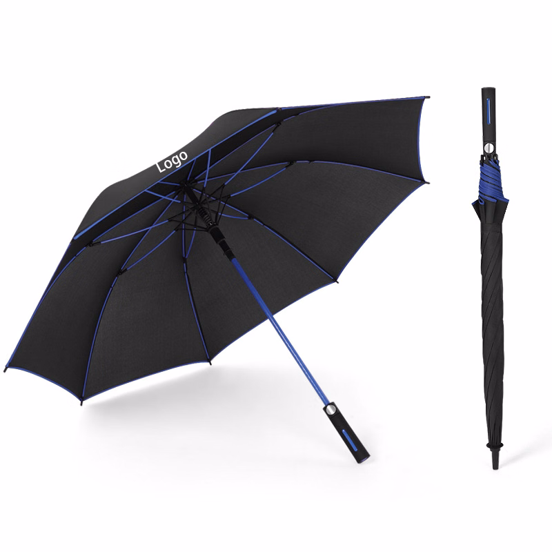 Windproof Automatic Umbrella with Colored Ribs