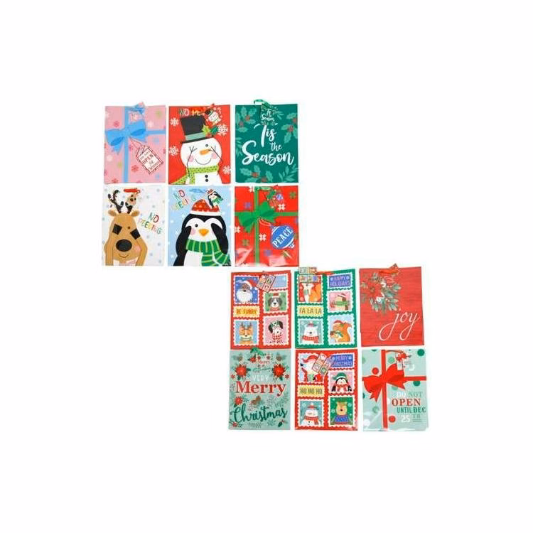 Christmas Bags Large - 12 Assorted