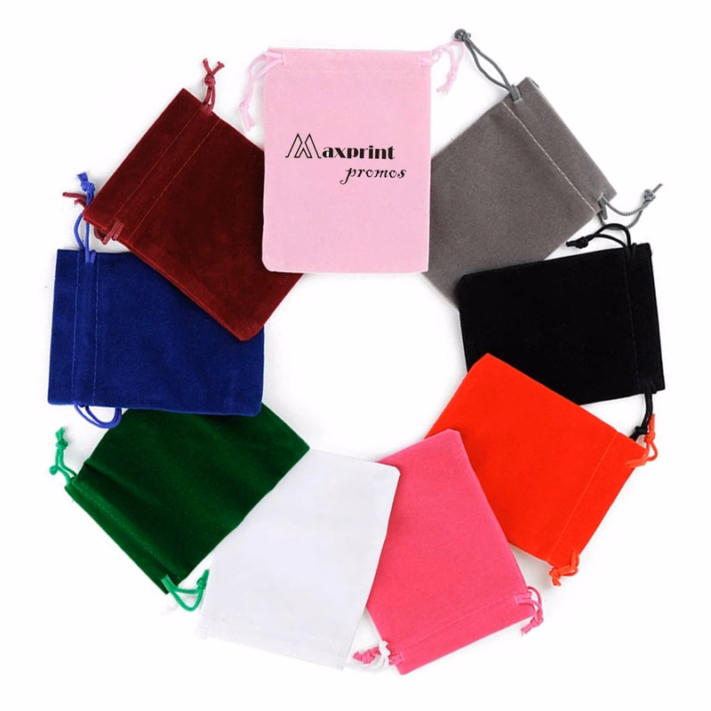 Custom Multi-Color Velvet Drawstring Bag