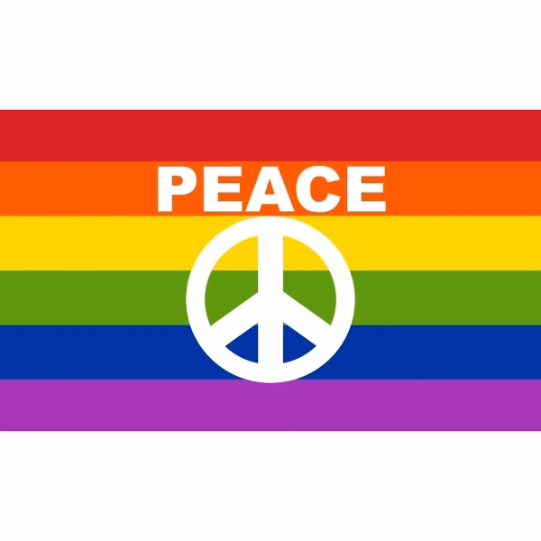 Peace with sign Flag
