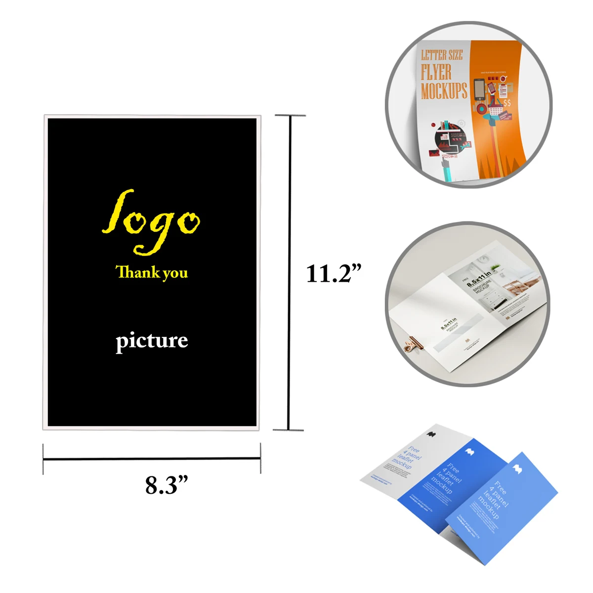 MOQ100 Custom Two-Sided Posters Flyers Menus Booklets 1