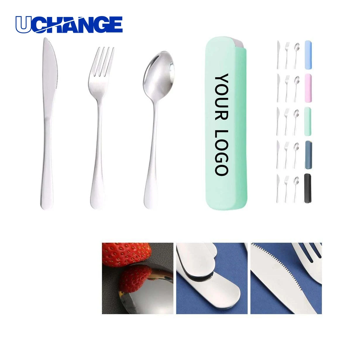 Portable Eco Friendly Stainless Steel Utensils Set for Travel 1