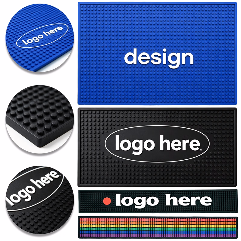 3/8" Thick Full-Color PVC Bar Mat 18" x 12"