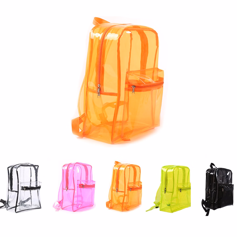 PVC Water Resistant Clear Backpacks