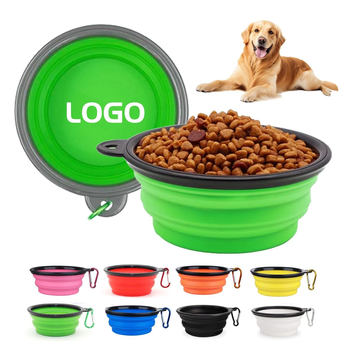 12oz Portable Silicone-Like TPE Folding Dog Bowl 1