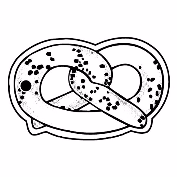 Pretzel Key Tag - Spot Color