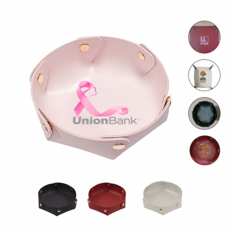 6.89?Foldable PU Leather Desk Sundries Storage Tray