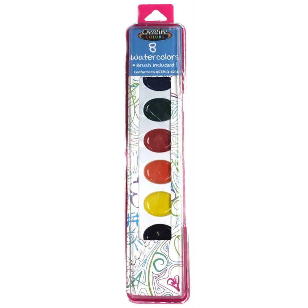 Watercolor Paint Sets with Brush - 8 Colors 1