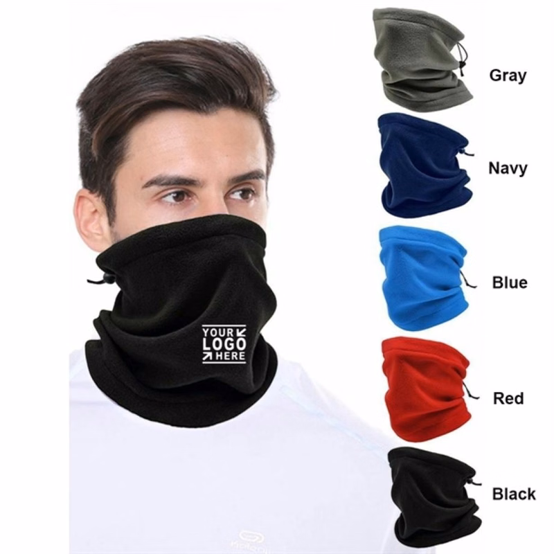 Winter Fleece Drawstring Windproof Gaiter Mask