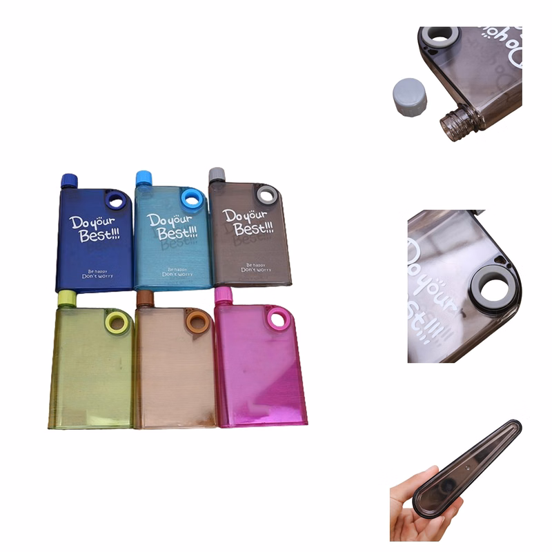Clear Slim Flat Notebook Water Bottle