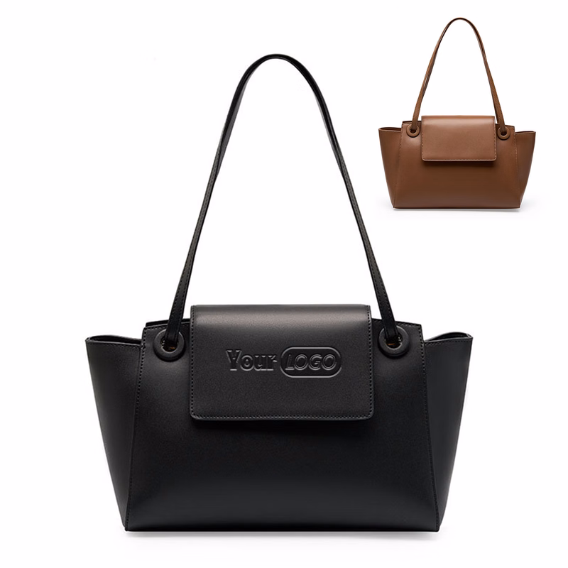 Genuine Leather Simple and large-capacity shoulder tote