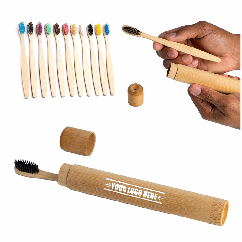 Eco Bamboo Toothbrush with Bamboo Case