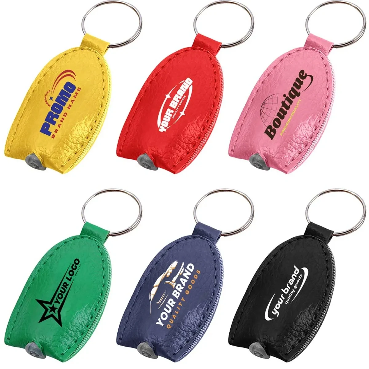 PU Leather LED Flashlight Keychain 1