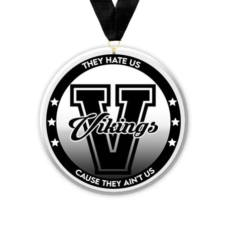 Acrylic Circle Medallions: Vikings 3" Size, .25" 1