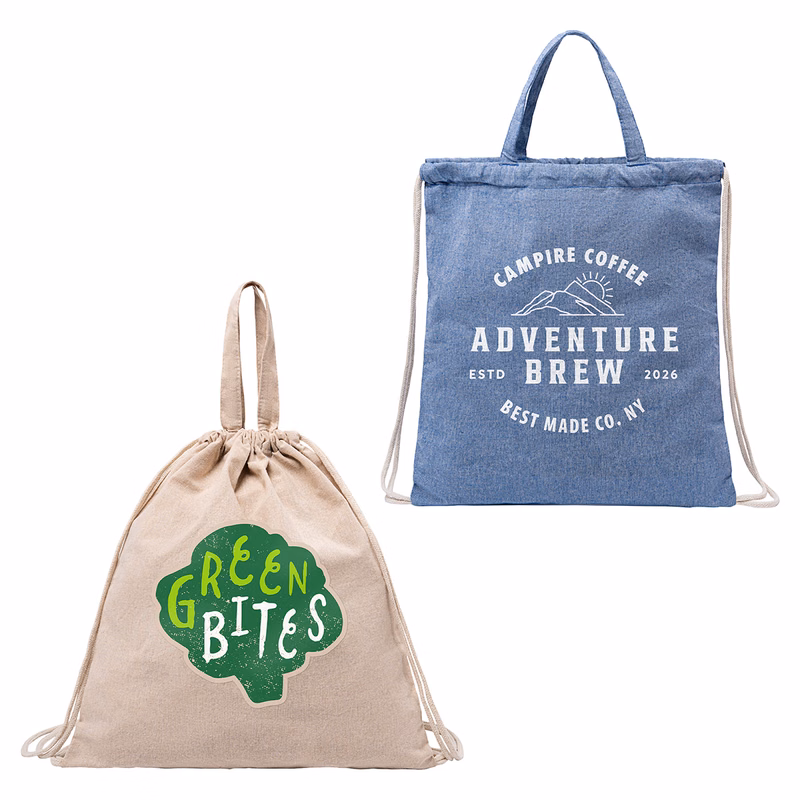 Pueblo Recycled Cotton & RPET Drawstring Bag