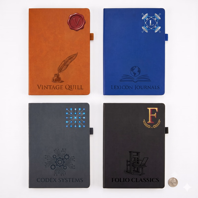 Classic 7" x 10" 192 Pages Italian PU Leather Desk Journal