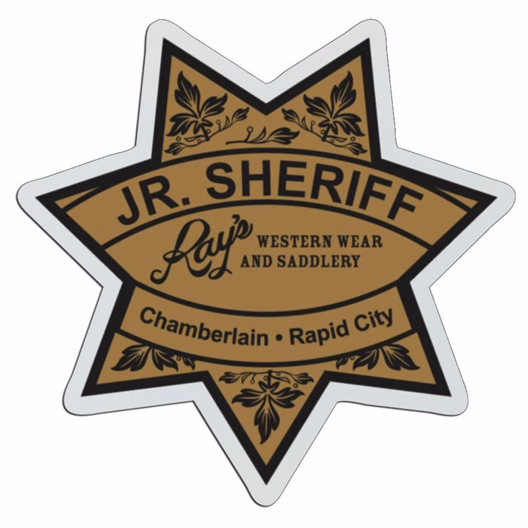 3" Seven Point Star Plastic Badge