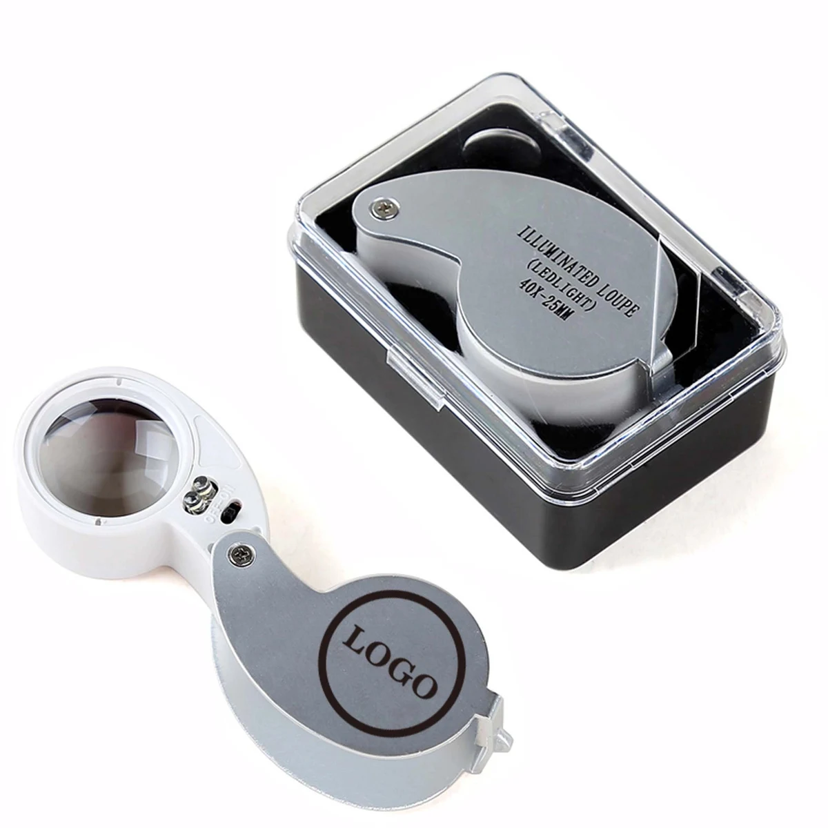 40X Illuminated Jewelry Magnifier Loupe MOQ50 1