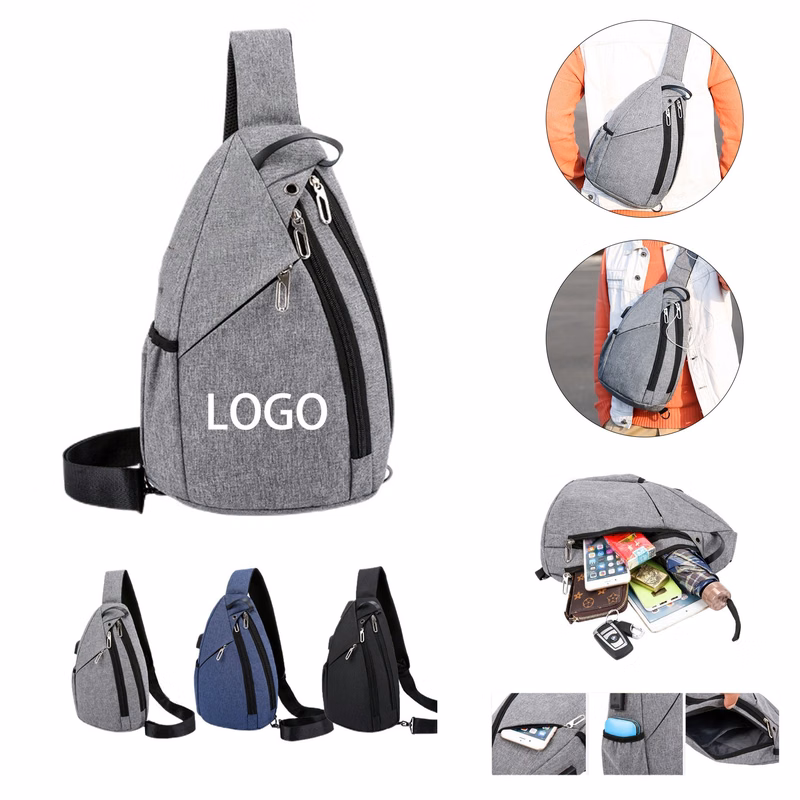 Canvas Crossbody Bag with Adjustable Strap