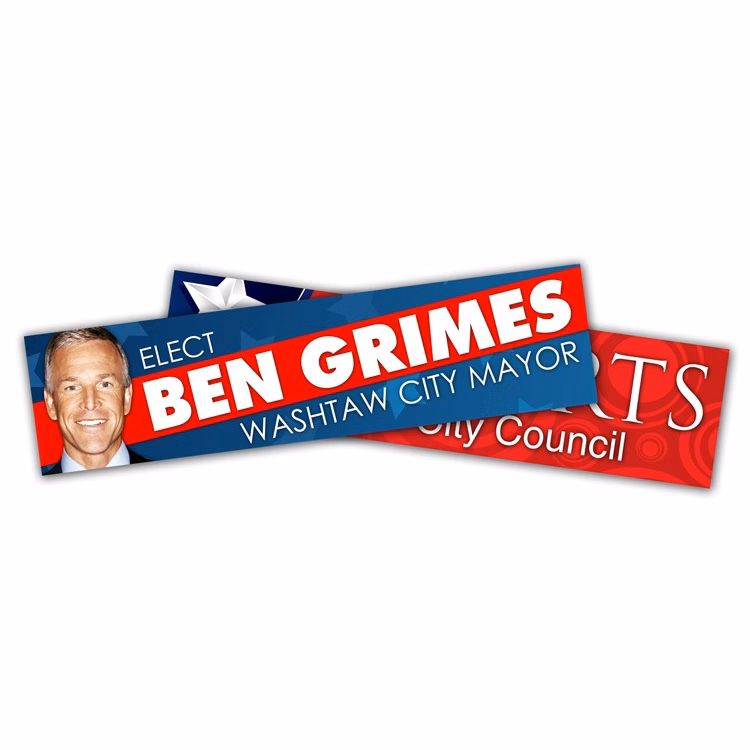 Political Campaign Bumper Sticker - 10.5x2.625