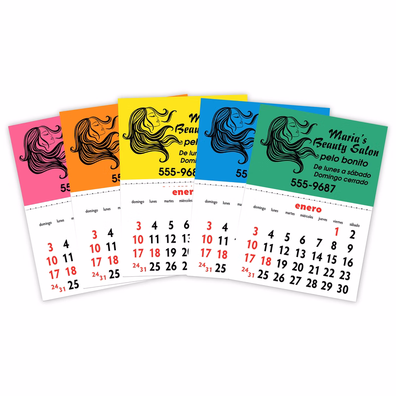 Kwik-Stik Maxi Spanish Neon Padded Calendar
