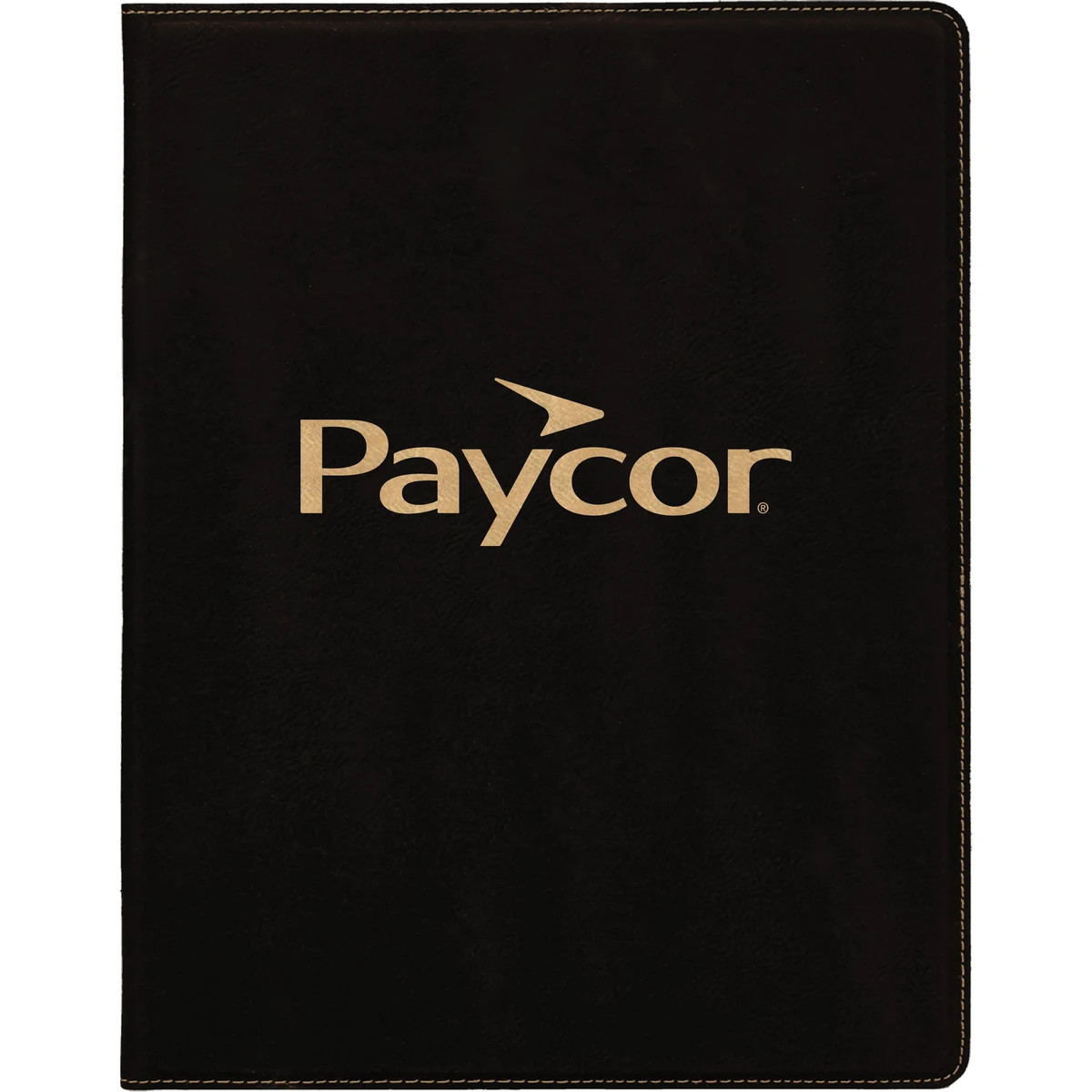 9" x 12" Leatherette Black/Gold Portfolio 1