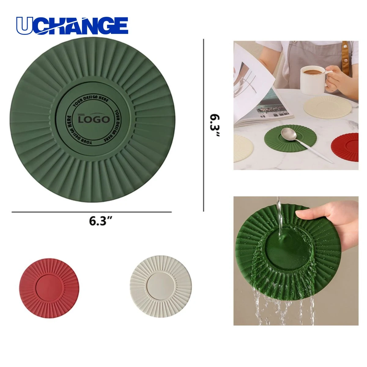 Versatile Heat Resistant Silicone Non-Slip Coaster Mat 1