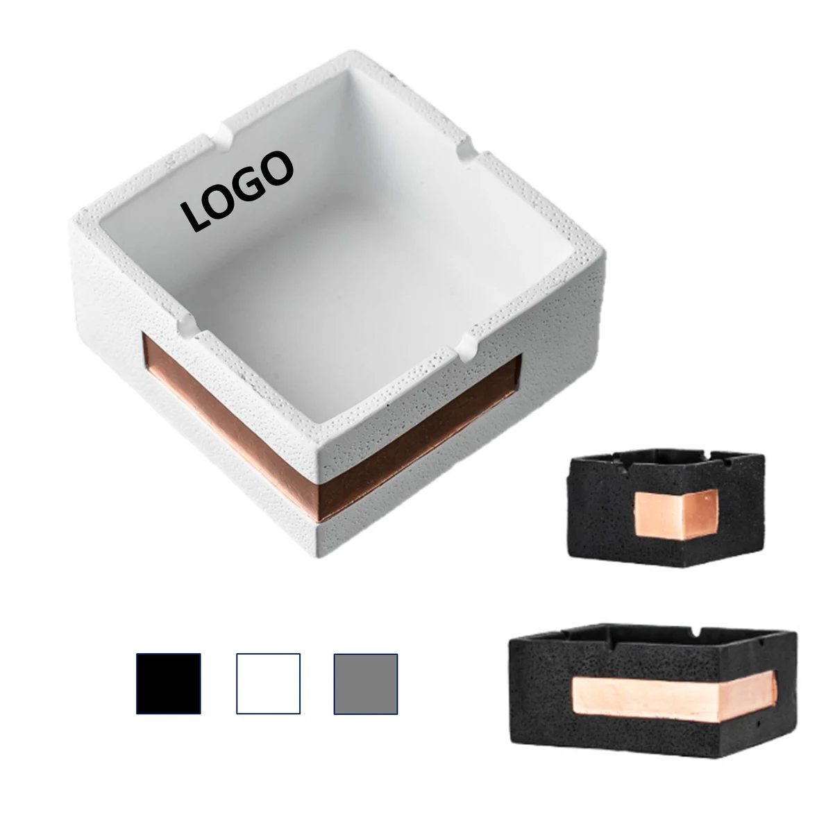 Creative Windproof Ceramic Square Ashtray 1