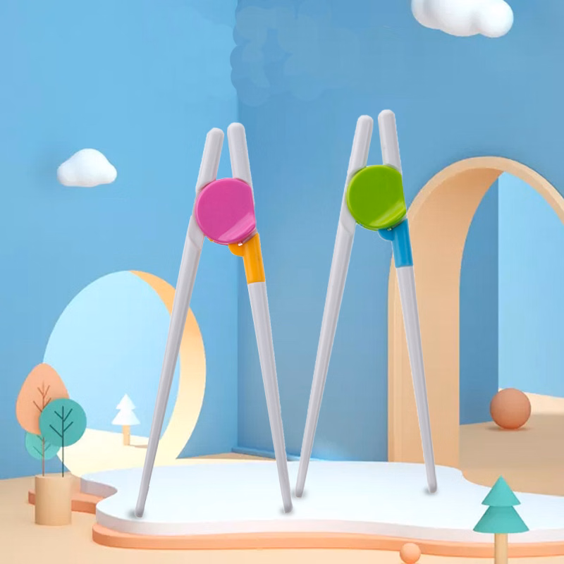 Plastic Cute Baby Kids Beginners Learn Training Chopsticks Sets