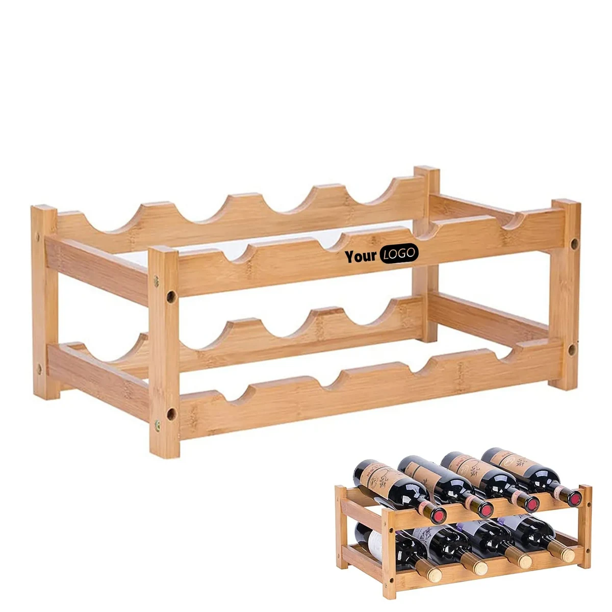 Bamboo Sturdy and Durable Wine Storage Shelf 1