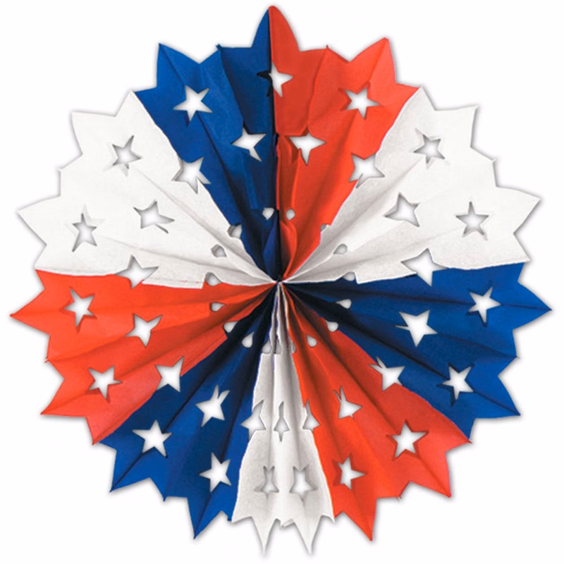 Patriotic Star Fans - 22"