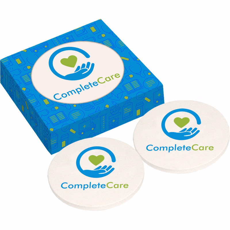 Ceramic Coaster with Full Color Box 2pk