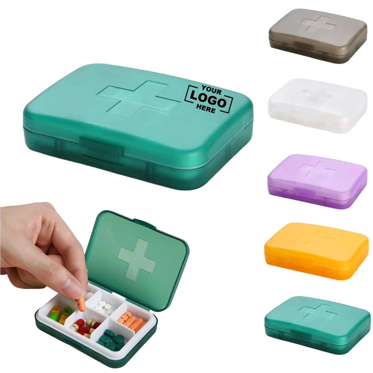 Portable Multi Compartment Small Pill Box 1