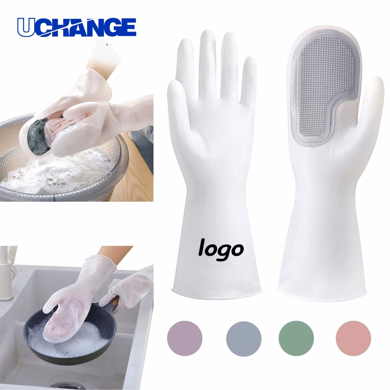 Silicone Brush Dishwashing Gloves Cleaning Tool